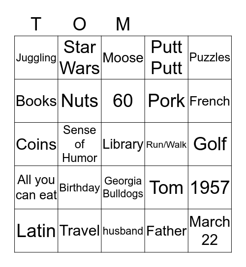 Happy Birthday Bingo Card