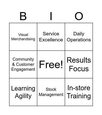 OYDM Bingo Card