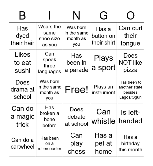 Welcome to KLS Summer Studio! Bingo Card