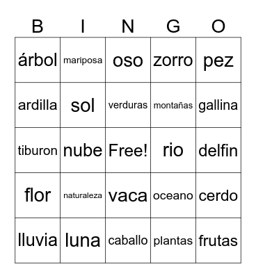 Loteria Bingo Card