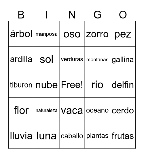 Loteria Bingo Card