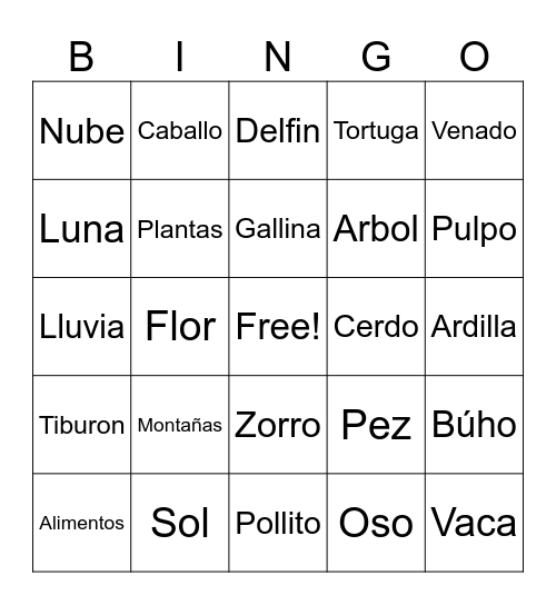 Loteria Bingo Card