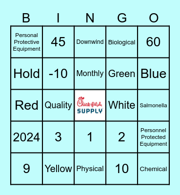 Summer of Safety Bingo Card