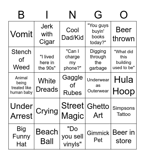 Wicker Park Fest 2026 Bingo Card
