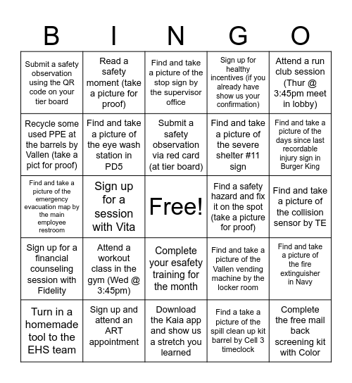 2026 MESH Week Bingo Card