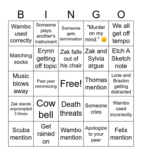 MB 2026 Bingo Card