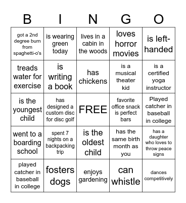 STITCH Bingo Card