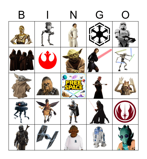 STAR WARS BINGO Card