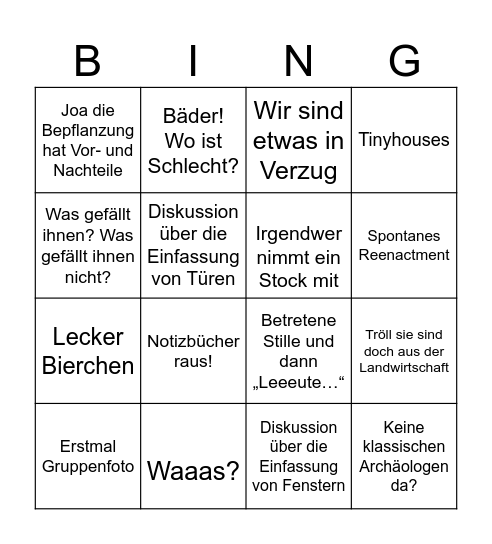 Limes Bingo Card