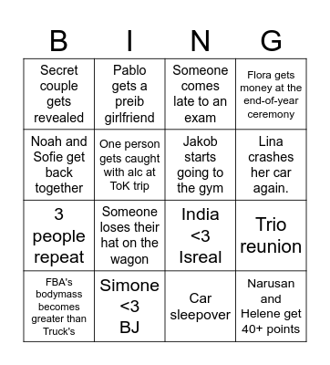 IB2 Bingo Card