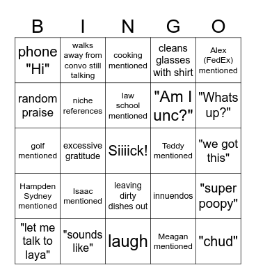 ZRD Bingo Card