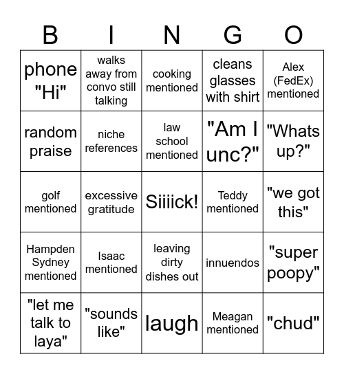 ZRD Bingo Card