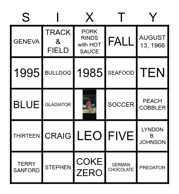 STEVE'S BIRTHDAY BINGO Card