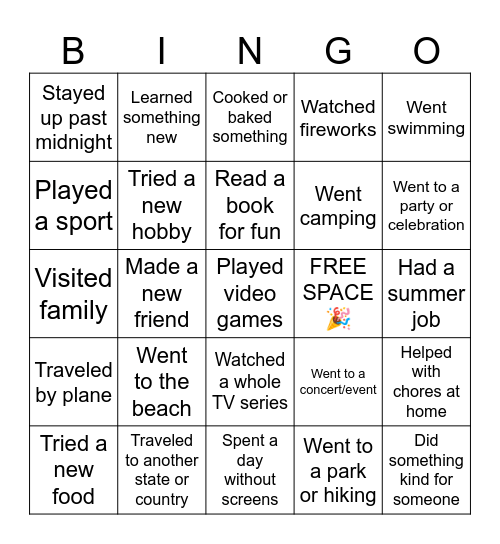 Getting to know each other in Mandarin Class Bingo Card