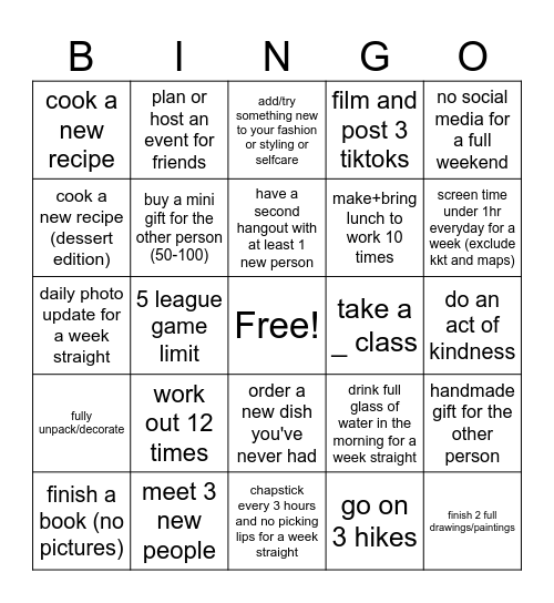 Auds BingoOO Bingo Card