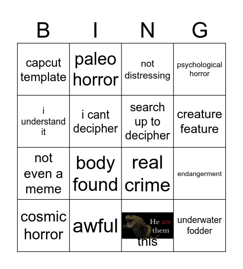 distressing memes Bingo Card