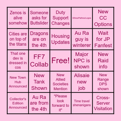 Fanfest 2026 Bingo! Bingo Card