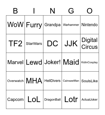 Närcon 2026 Part 3! Bingo Card