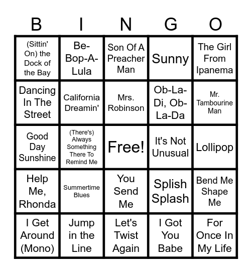 SAFIRE 30 JULY - IT'S SUMMER Bingo Card
