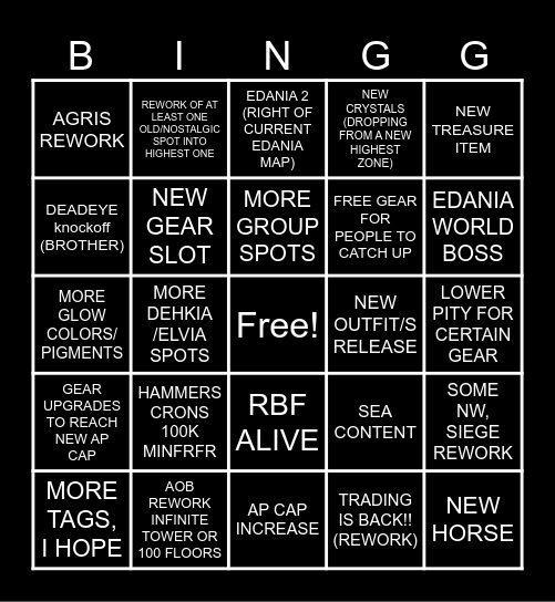 ULTIMATE BINGO CARD Bingo Card
