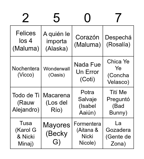 DESPEDIDA CONJUNTA GIL Y TANIA Bingo Card