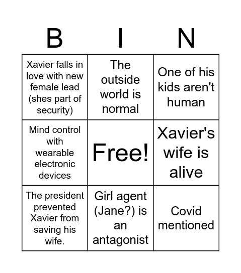 Paradise Movie Bingo: first 5 episodes Bingo Card