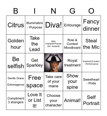Kayli's Leo Season Bingo Card