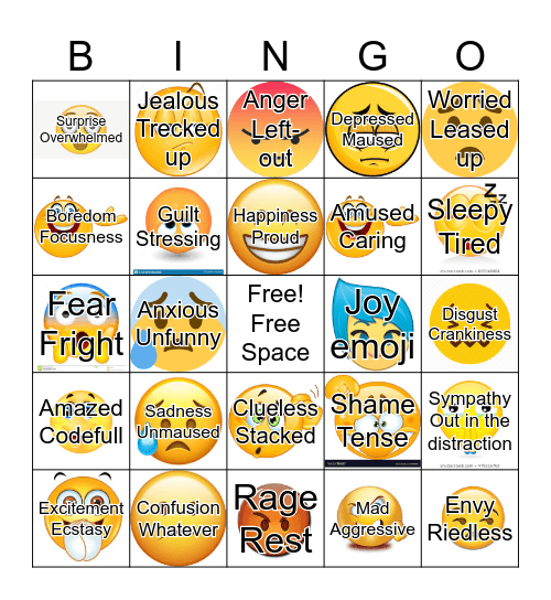 Social Emotional Bingo Card
