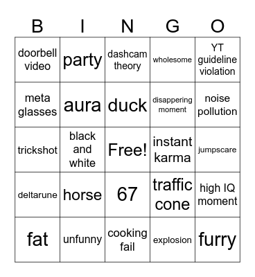 unusual memes bingo Card