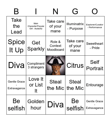 Kayli's Leo Season Bingo Card