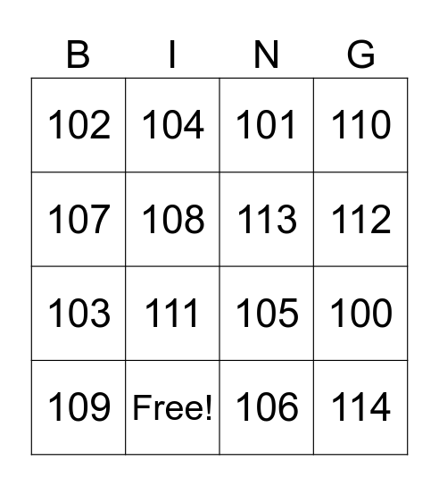 Bridges at Quail Hollow Bingo Card