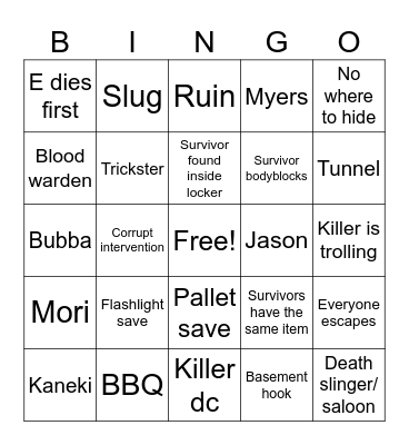 Debedee Bingo Card