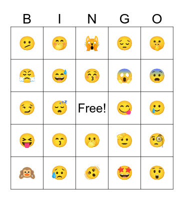 Emoji Bingo Card