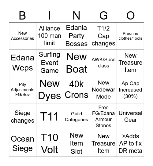 Heidel Ball 2026 Bingo Card
