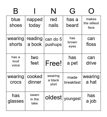 PEOPLE AT PINEHAVEN 2026 Bingo Card