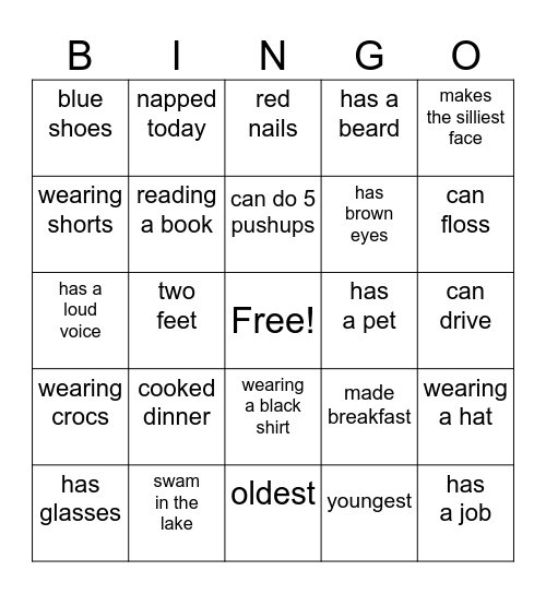 PEOPLE AT PINEHAVEN 2026 Bingo Card