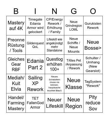 Heidelball Bingo Card