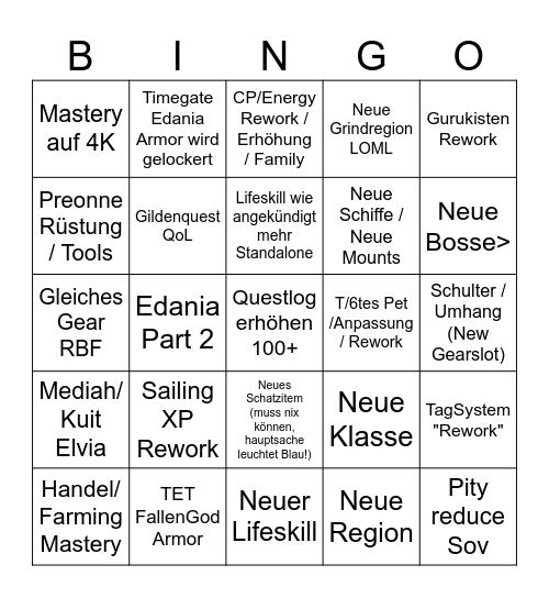 Heidelball Bingo Card