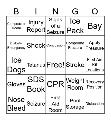 Inservice Bingo Card