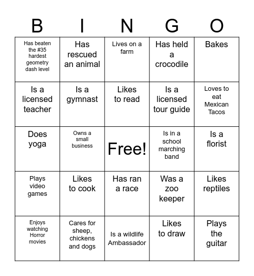 FIND A CAMPER WHO Bingo Card