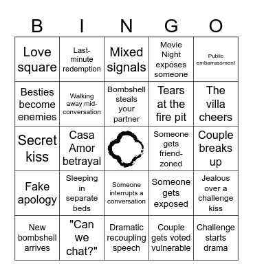 Villa Chaos Bingo Card