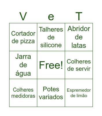 Chá de Casa Nova! Bingo Card