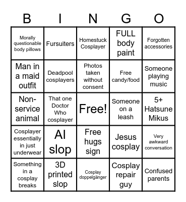 Convention Bingo Card