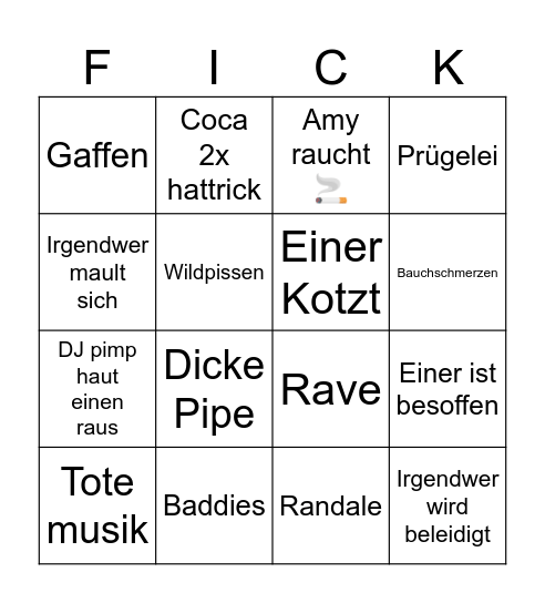 Böhrimkirchen festl bingi Bingo Card