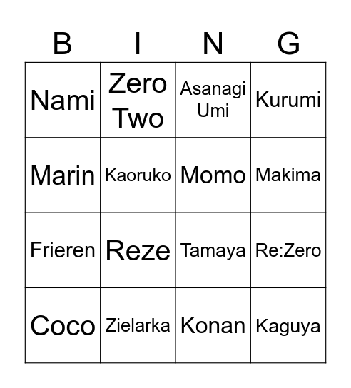 WonFest 2026 Summer Bingo Card