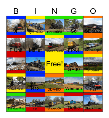 Heritage Railroads that I would like to work at before I'm starting a new job at a Middle School after I'm done at the commissary one day Bingo Card