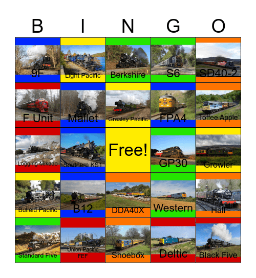 Heritage Railroads that I would like to work at before I'm starting a new job at a Middle School after I'm done at the commissary one day Bingo Card