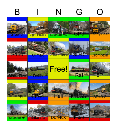 Heritage Railroads that I would like to work at before I'm starting a new job at a courtroom after I'm done at the commissary one day Bingo Card