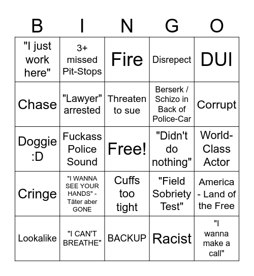 Midfest Bingo Card