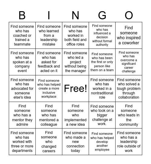 Charged Connections Bingo Card